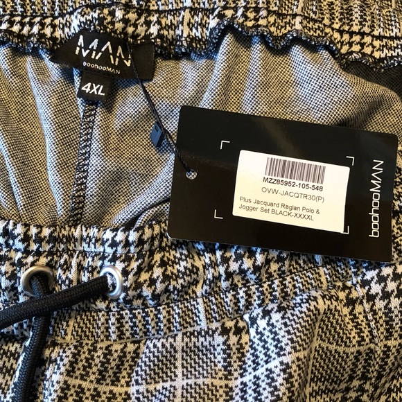 Black & white houndstooth joggers - Picture 3 of 4